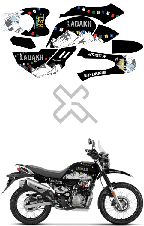 Ladakh Edition Full Body Sticker Compatible with Xpulse 200 4V | Made In Premium Gloss Vinyl With FPF(Fade Protection Film), Water Proof, Precut Sticker, Pack Of 1 Compatible with Both Side